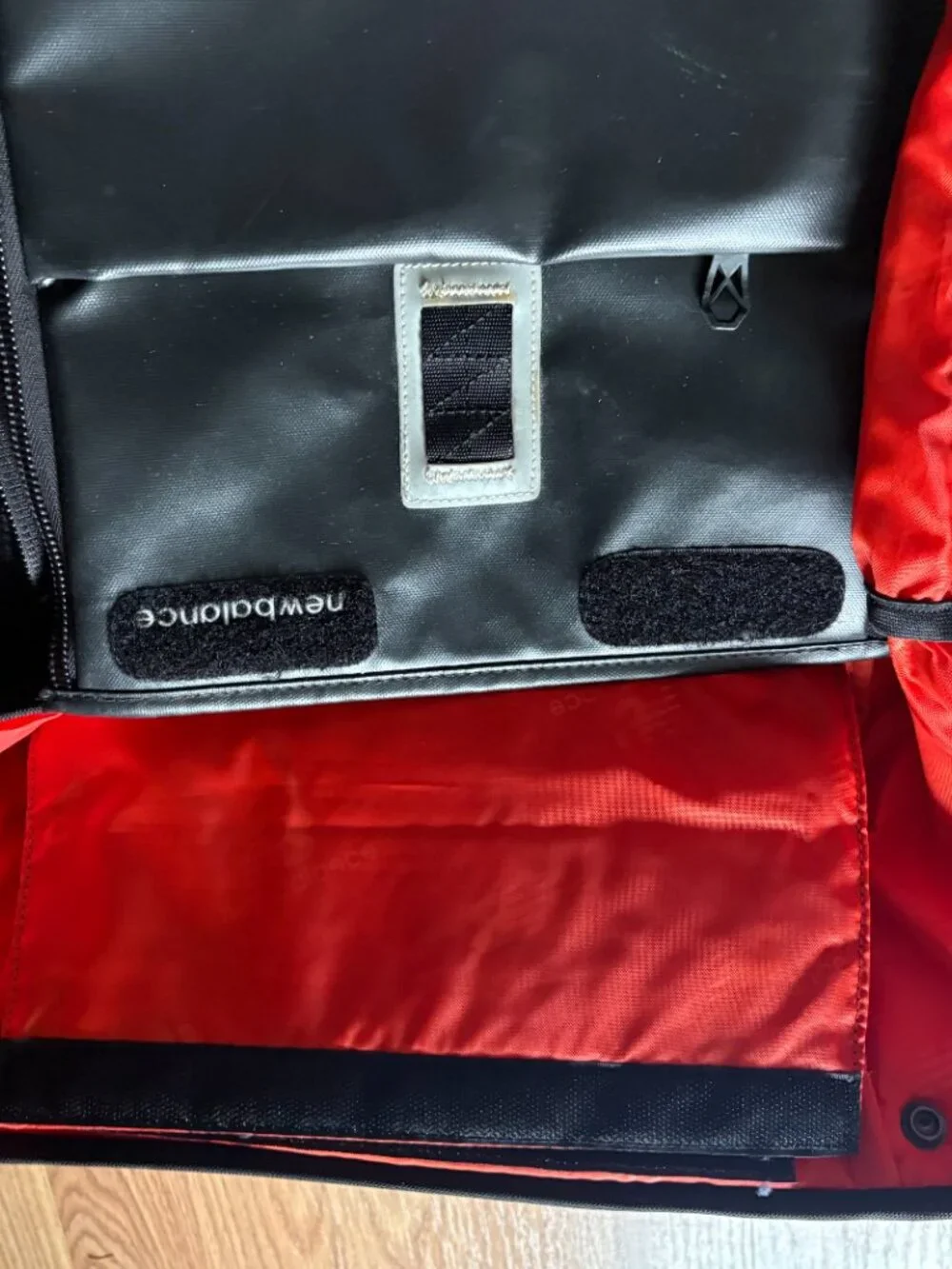 New Balance Flight Bag Fold-Top Roll-Top Backpack Black 24L